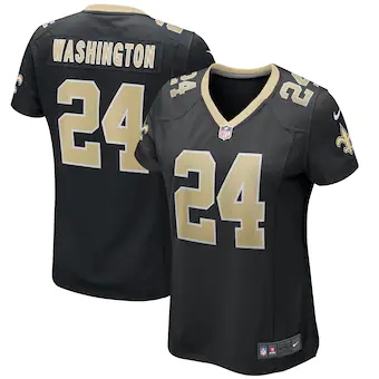 womens nike dwayne washington black new orleans saints game